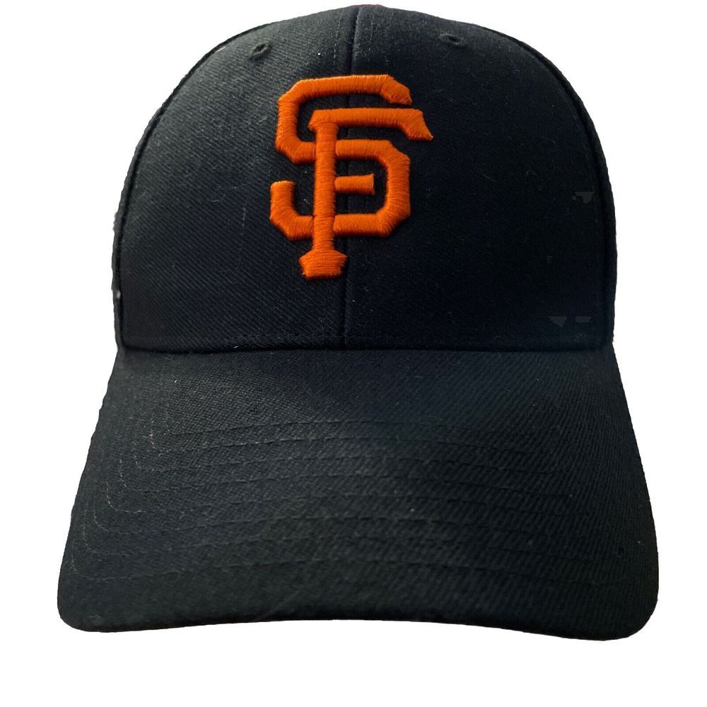 '47 Twins San Francisco Giants Clean Up Black Adjustable Strap Hat Dad Cap‎